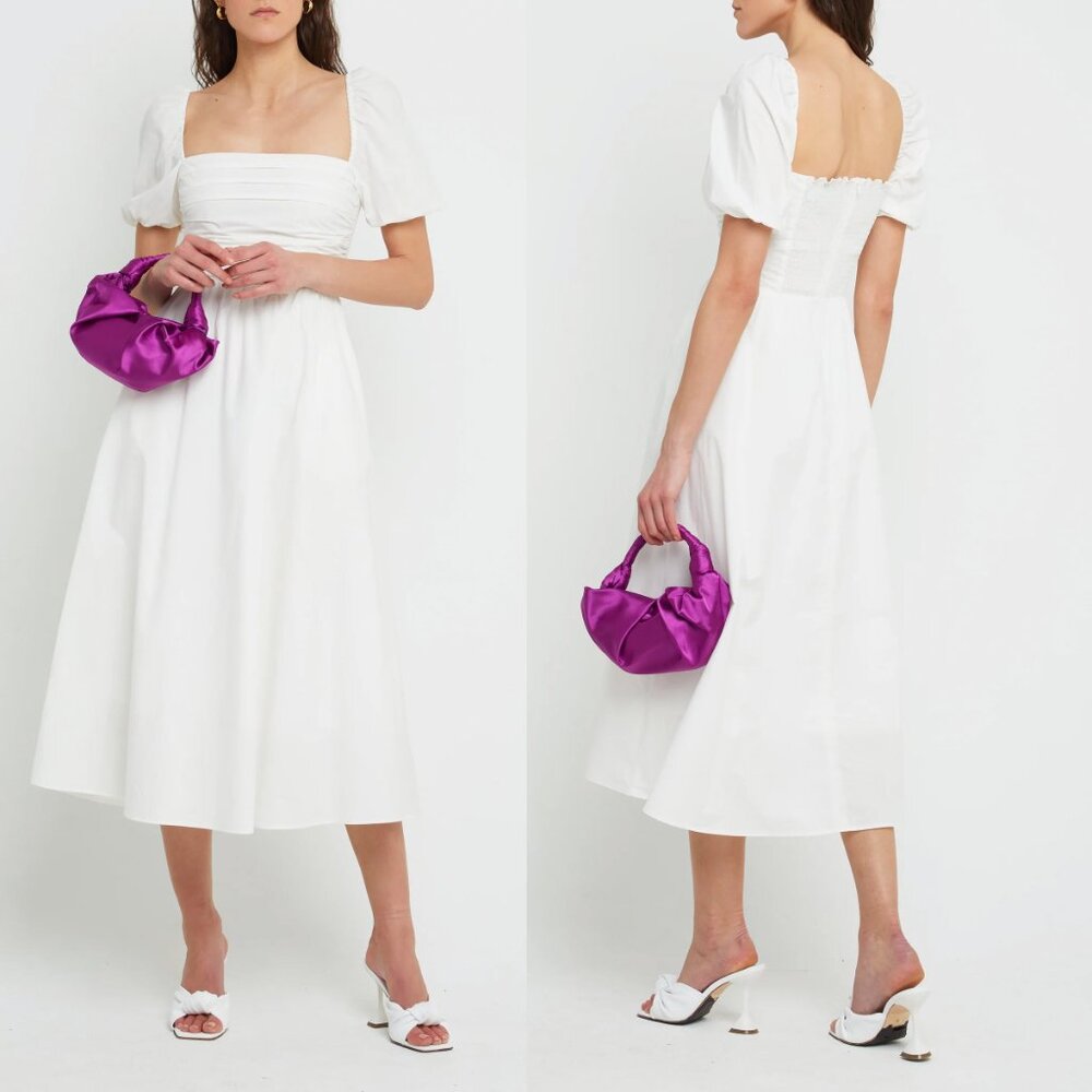 Elegant White Midi Dress